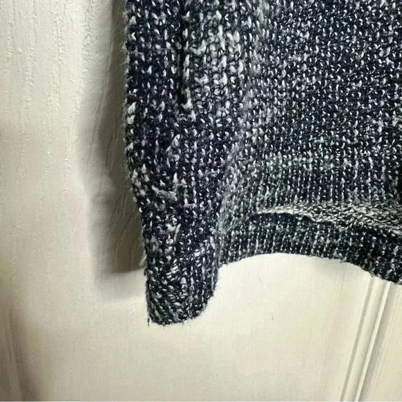 Joe Fresh Knit Shirt 3/4 Sleeves Oversized Marled Blue & White  Size Extra Small - Picture 15 of 16